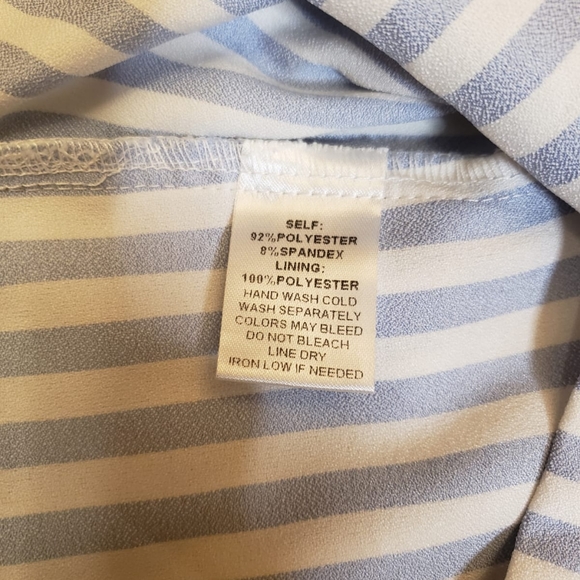 Shop 17 Deep V Neck White And Blue Romper Butterfly Sleeves Women S - Picture 5 of 11